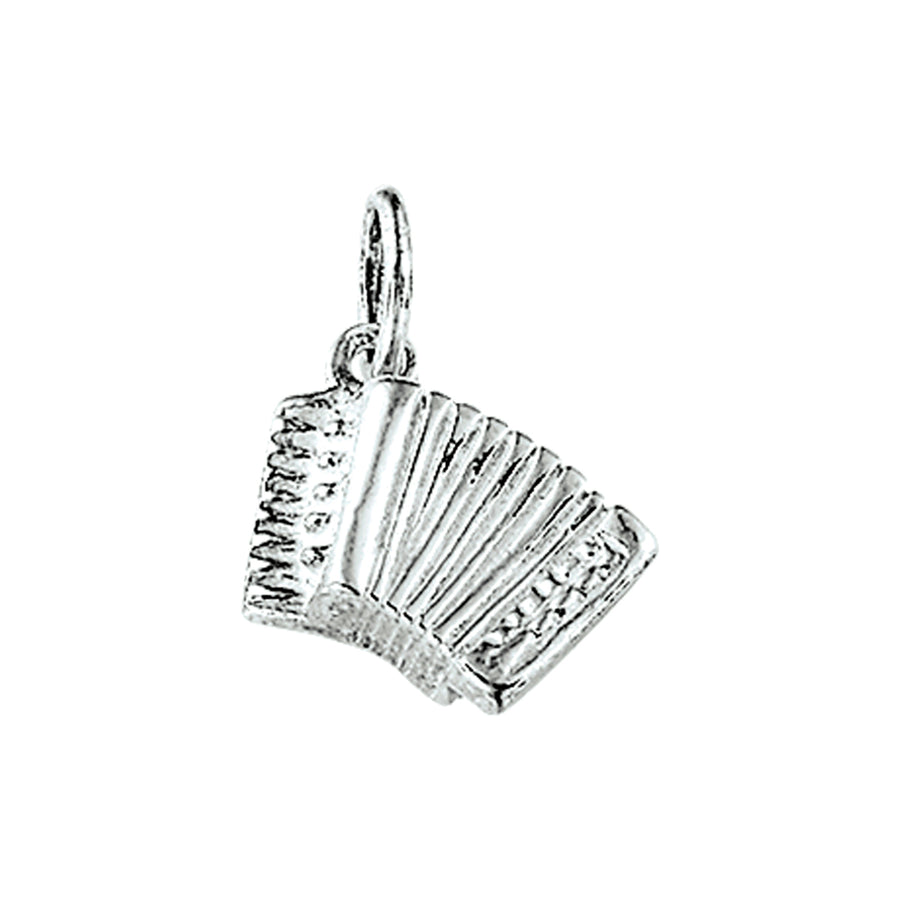 Zilveren hanger accordeon