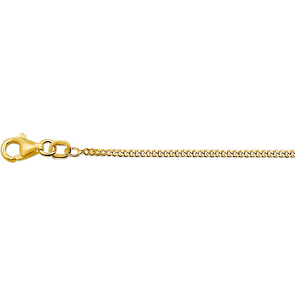 Gouden geslepen gourmette ketting 1,6 mm – 14 karaat