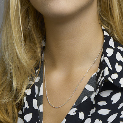Zilveren gourmette ketting 1,8 mm, geslepen – vooraanzicht