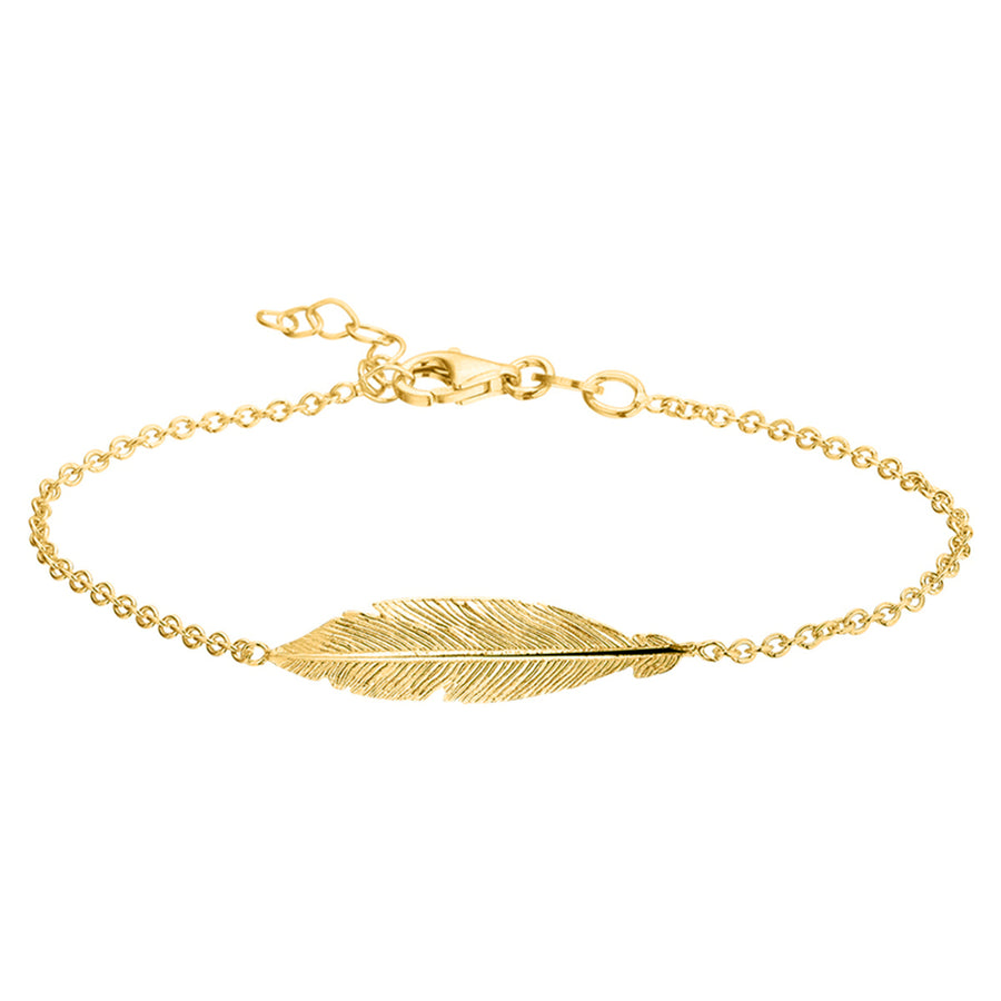 Zilveren armband met veertje