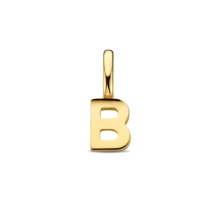 Gouden hanger letter – 14 karaat – vooraanzicht