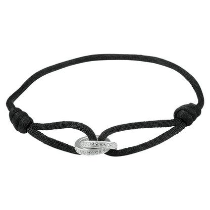 Satijnen armband met zirkonia