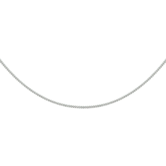 Ketting gourmette 4-zijdes geslepen 1,2 mm zilver gerhodineerd