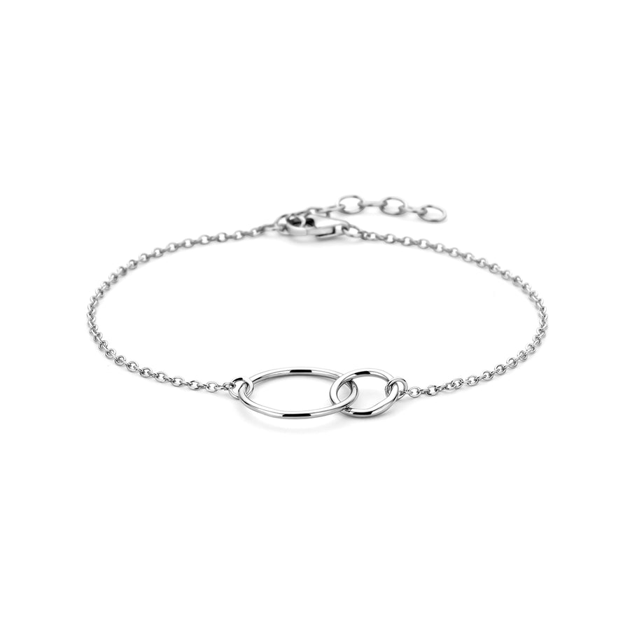 Zilveren armband met open rondjes