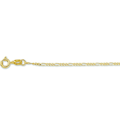 Gouden figaro ketting 1,6 mm – 14 karaat