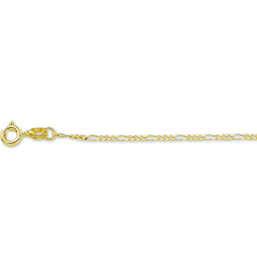 Gouden figaro ketting 1,6 mm – 14 karaat