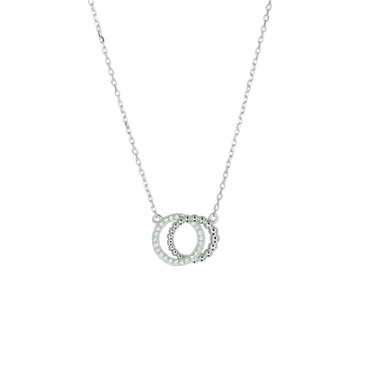 Zilveren ketting met rondjes en zirkonia