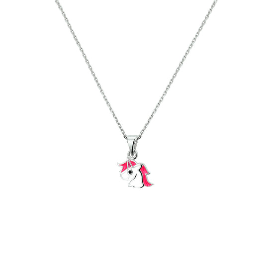 Ketting eenhoorn 1,1 mm 36 + 4 cm (kindercollectie) zilver gerhodineerd