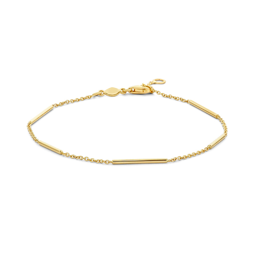 Gouden armband van balkjes 1,3 mm – 14 karaat