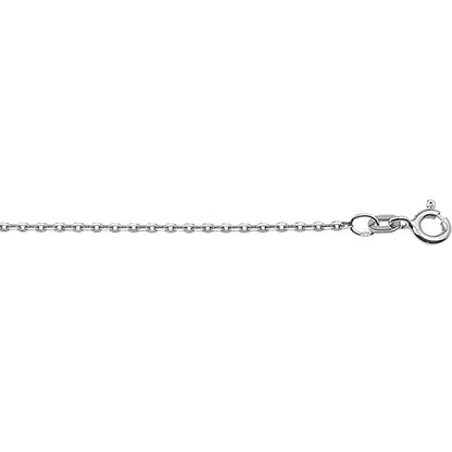 Witgouden platte ankerketting 1,2 mm – 14 karaat