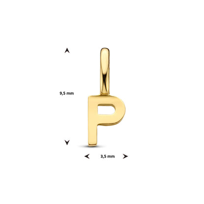 Gouden hanger letter – 14 karaat – extra foto