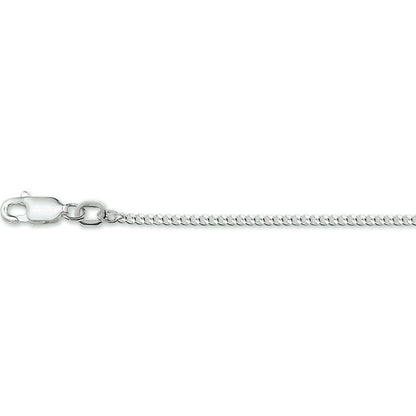 Zilveren gourmette ketting 1,8 mm, geslepen