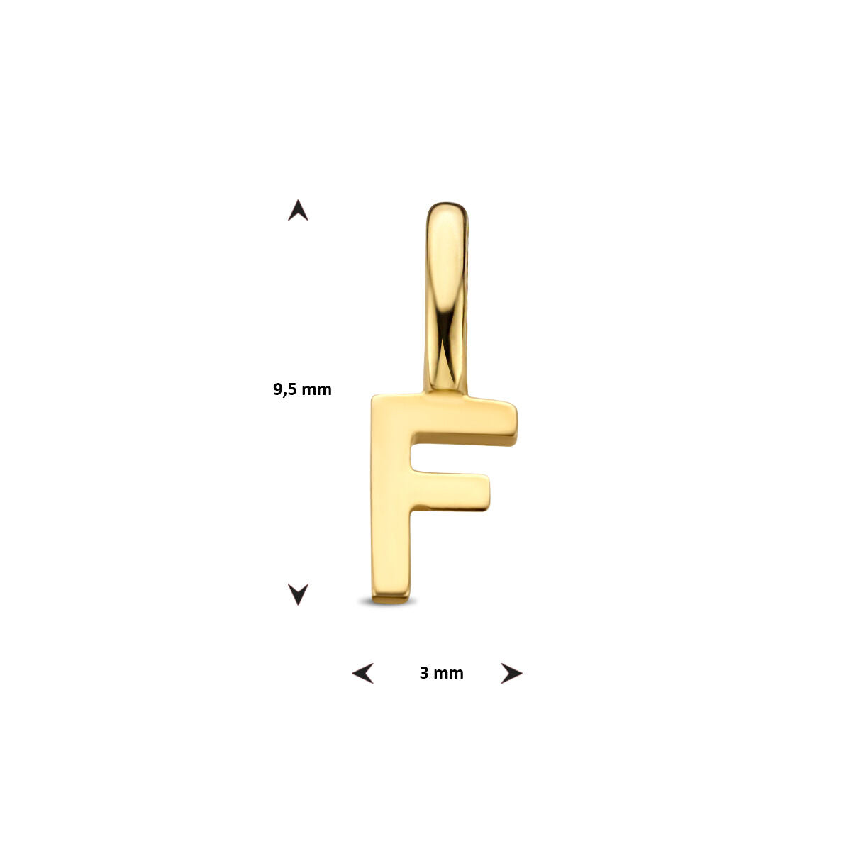 Hanger letter 14K geelgoud