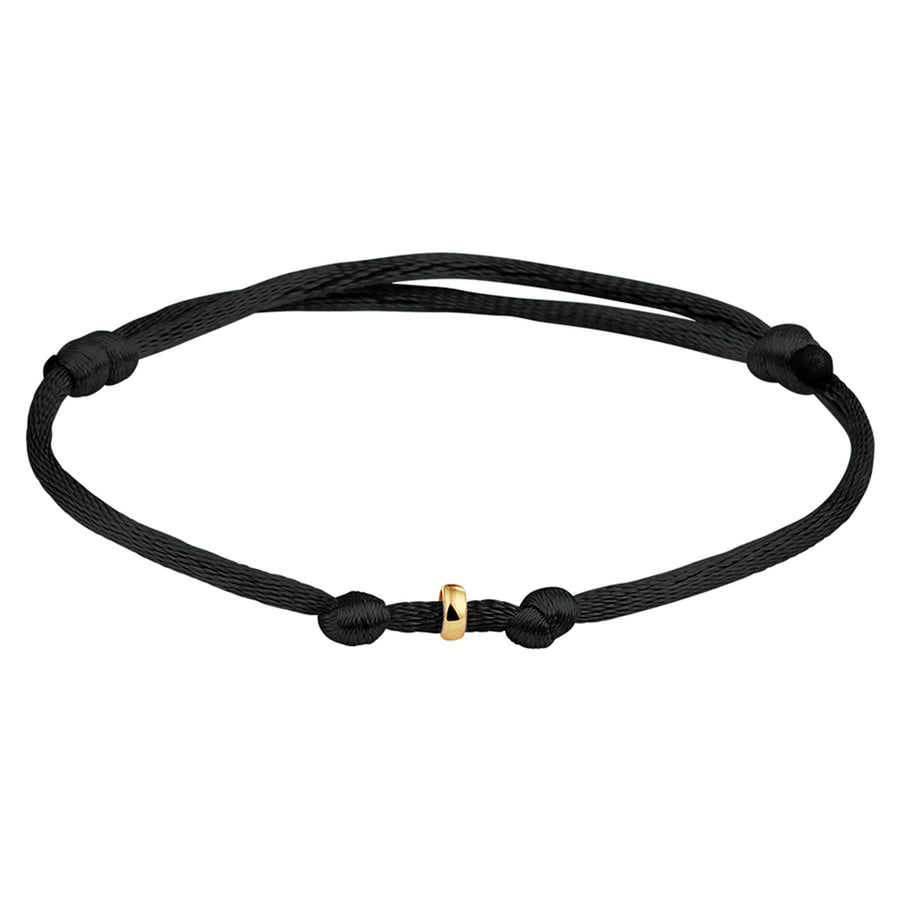Satijnen armband met gouden ringetje