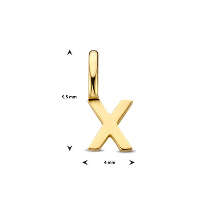 Gouden hanger letter – 14 karaat – extra foto