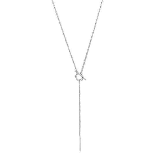 Y-ketting kapittelslot 39 cm zilver gerhodineerd