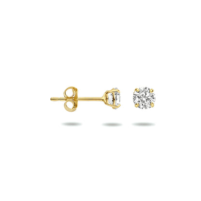 Gouden oorknopjes met zirkonia 4 tot 8 mm – 14 karaat