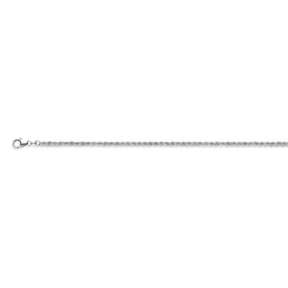 Zilveren koordketting massief 2,7 mm – detailfoto