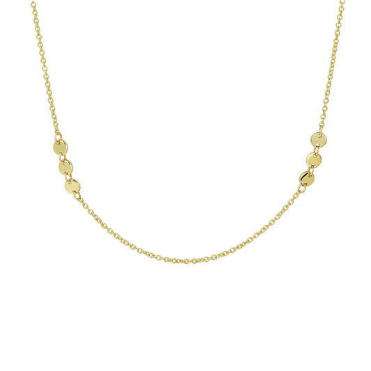 Ketting Anker Rondjes 1,0mm 41-43-45cm 585 goud