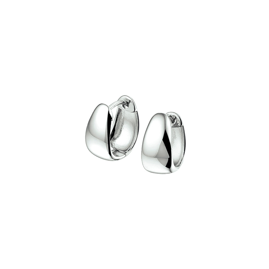 Zilveren klapoorringen 7 mm breed