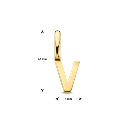 Gouden hanger letter – 14 karaat – extra foto