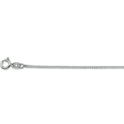 Zilveren gourmette ketting 1,2 mm, 38 tot 50 cm – gedragen