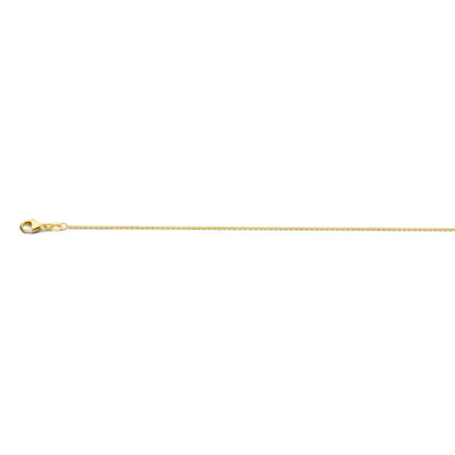 Gouden ankerketting gediamanteerd 1,1 mm – vooraanzicht