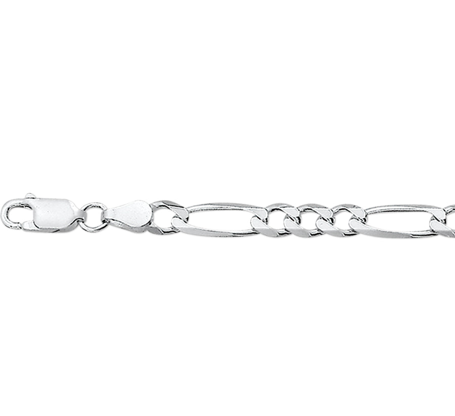 Zilveren figaro ketting 4,5 mm – gedragen