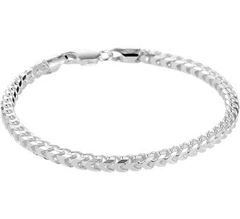 Armband of ketting gourmette 4,0 mm zilver wit