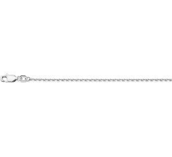 YO&NO Ketting Anker gediamanteerd 1,6 mm  Zilver 925