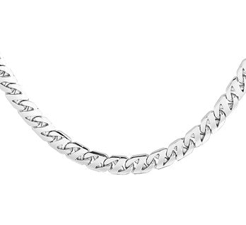 Ketting gourmette 6,6 mm zilver gerhodineerd