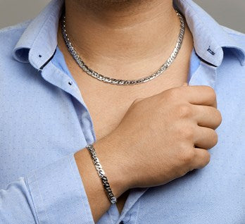 Zilveren gourmette ketting 6,6 mm – detailfoto