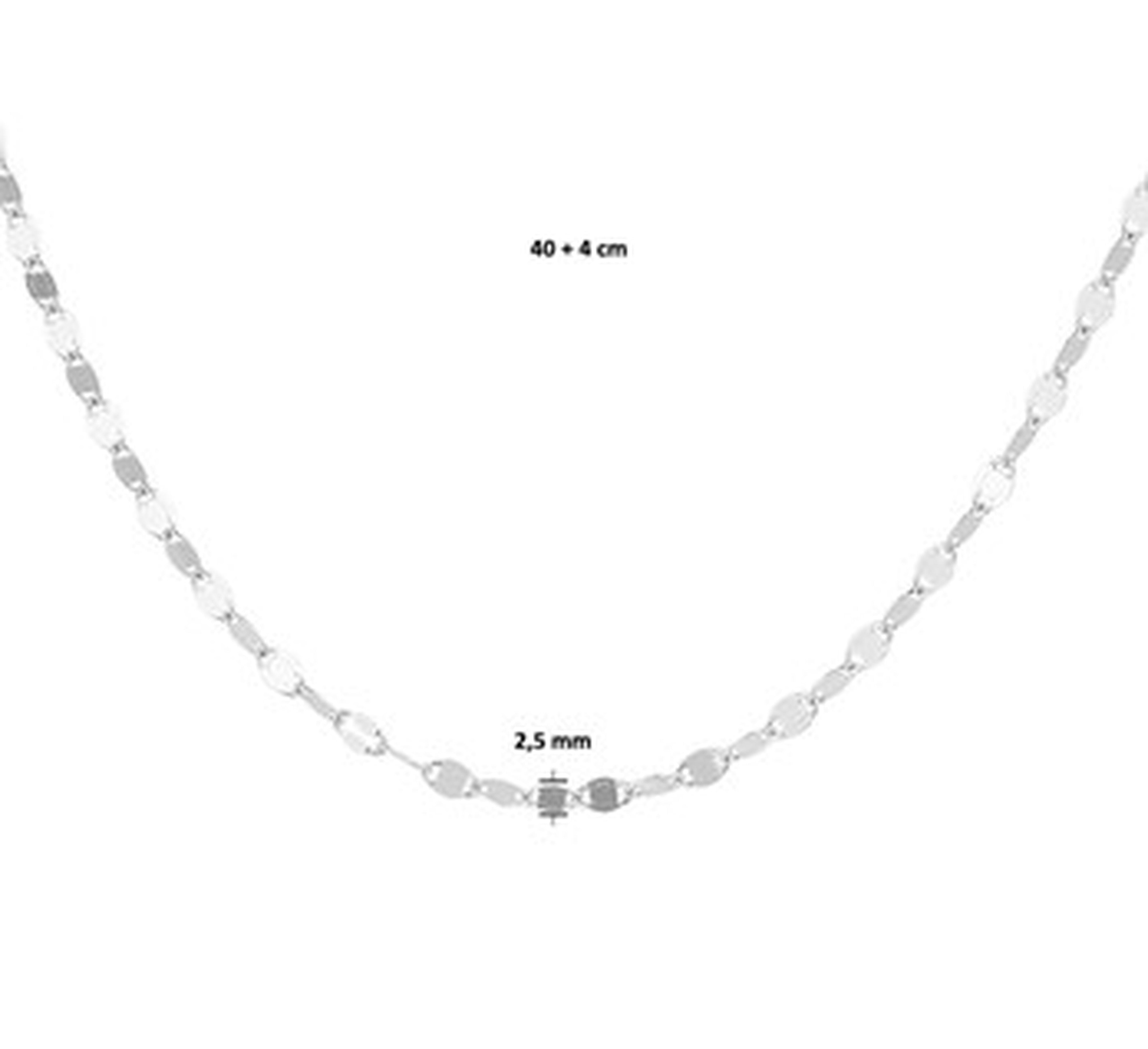 YO&NO Ketting Fantasie schakel 2,5mm 44cm Zilver 925