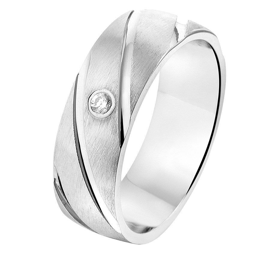 Zilveren relatiering A209 met zirkonia, 6,5 mm