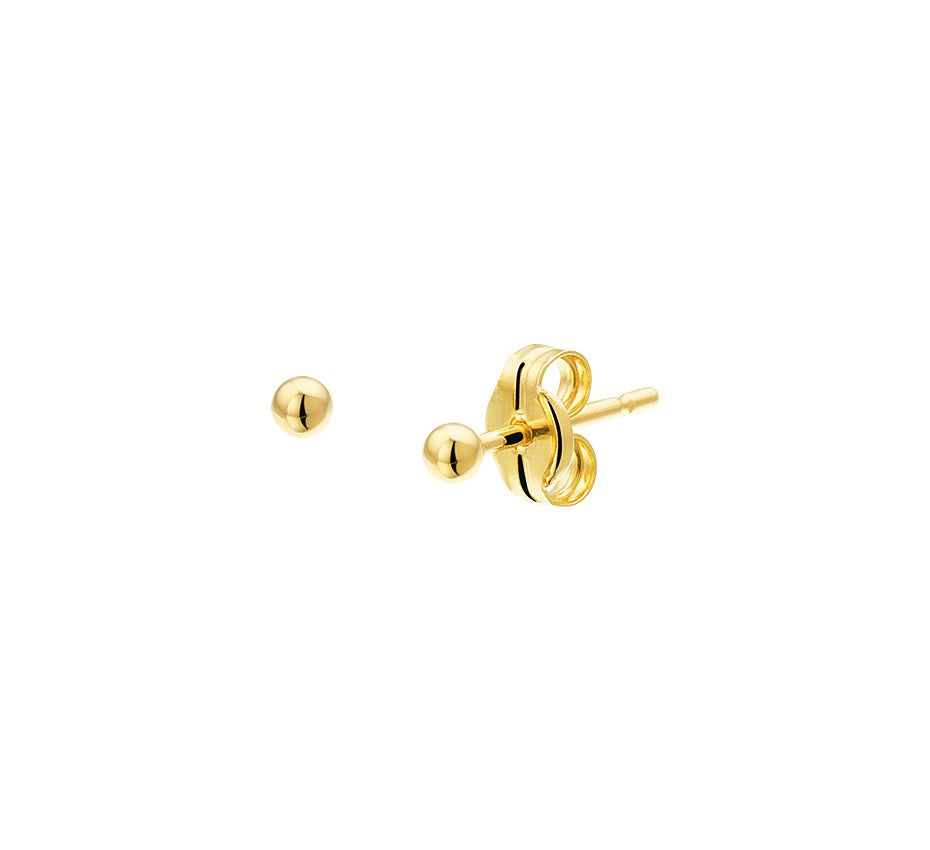 Gouden oorknopjes bolletje 2 mm – 14 karaat
