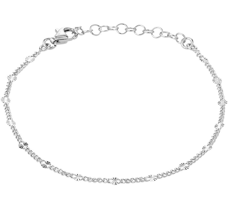 Zilveren enkelbandje met plaatjes 2,5 mm