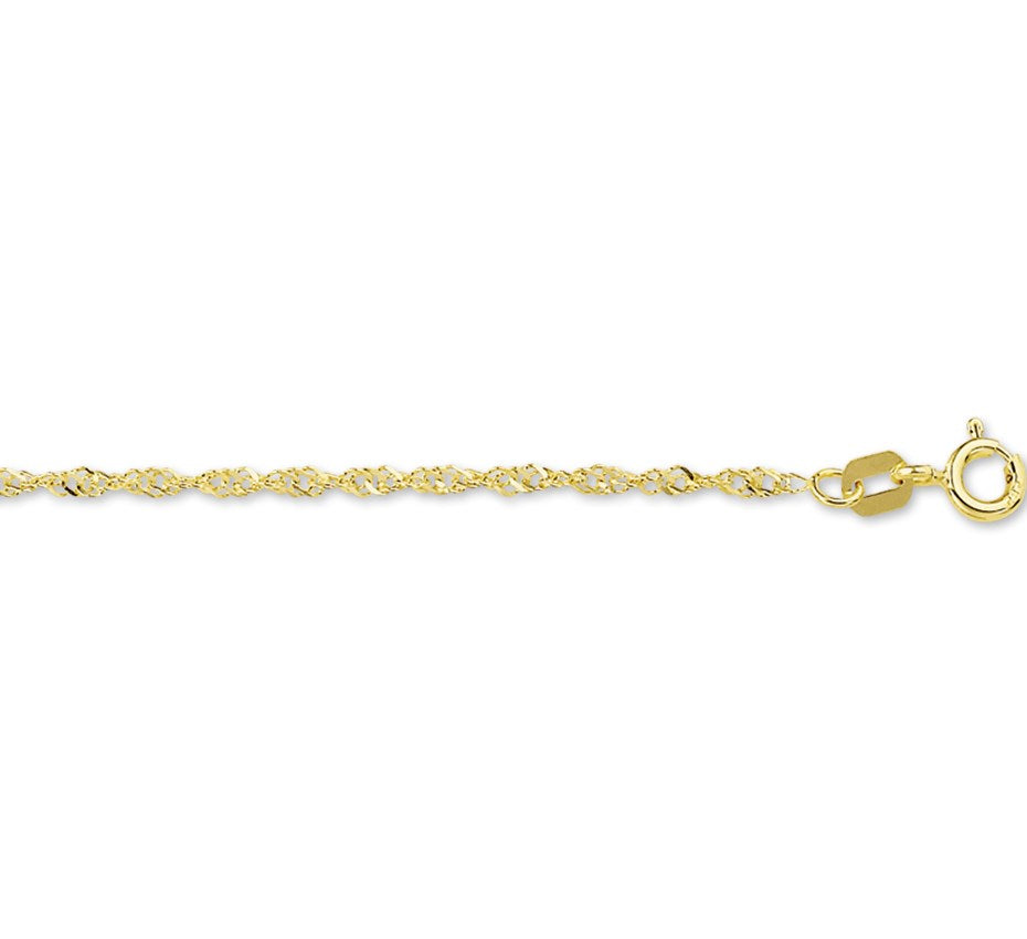 Gouden enkelbandje singapore 1,8 mm – 14 karaat