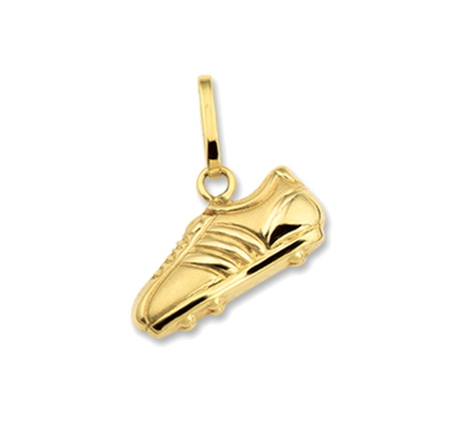 Gouden hanger voetbalschoen, mat en glanzend
