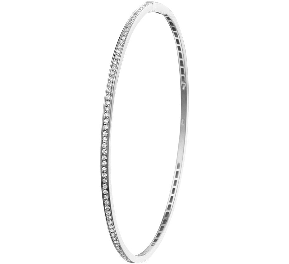 Witgouden bangle met diamant 0,44 ct – 14 karaat