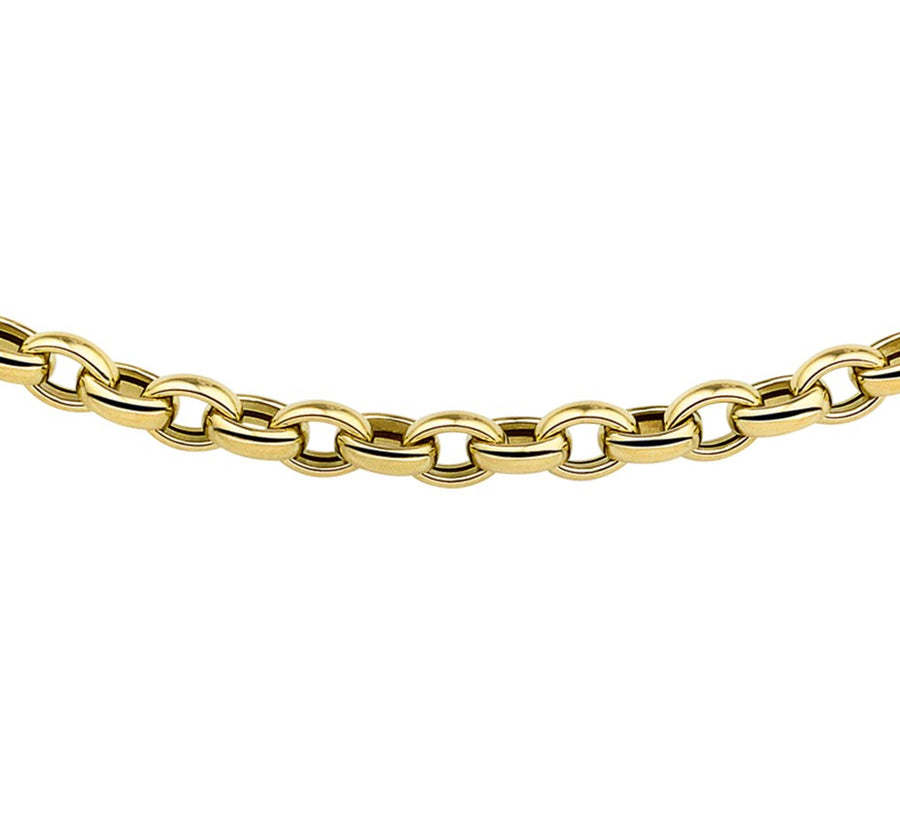 Gouden jasseron ketting 5 mm met zilveren kern