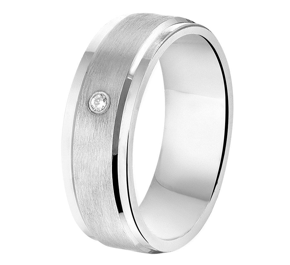 Zilveren relatiering A208 met zirkonia, 6,5 mm