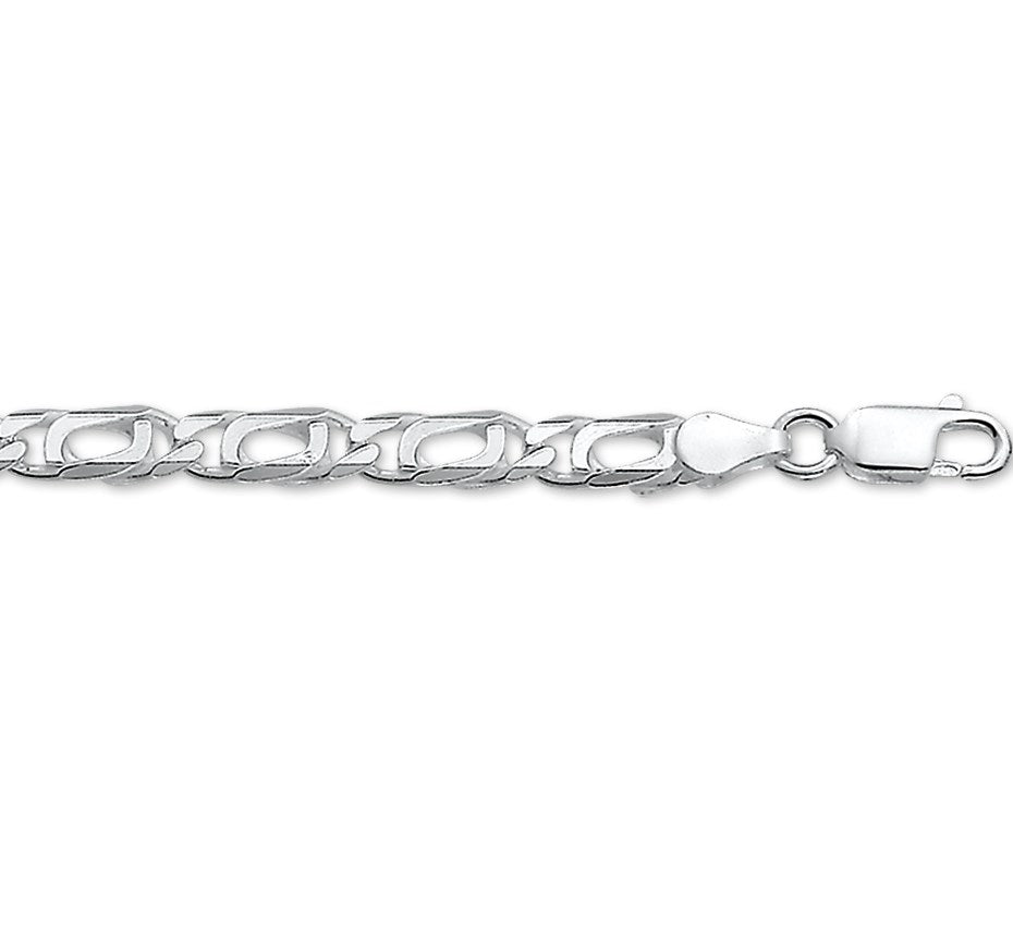Zilveren valkenoogketting 5 mm