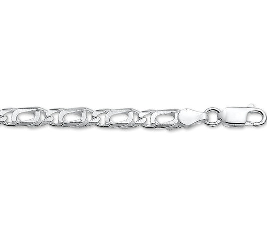Zilveren valkenoogketting 5 mm