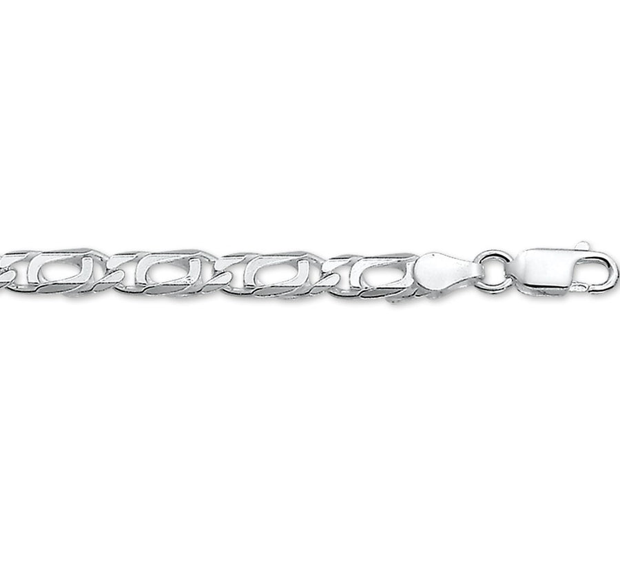 Zilveren valkenoogketting 5 mm