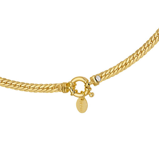 Gouden collier met zilveren kern 4,4 mm