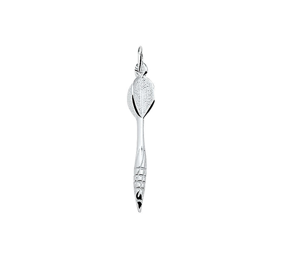 Zilveren hanger dartpijl