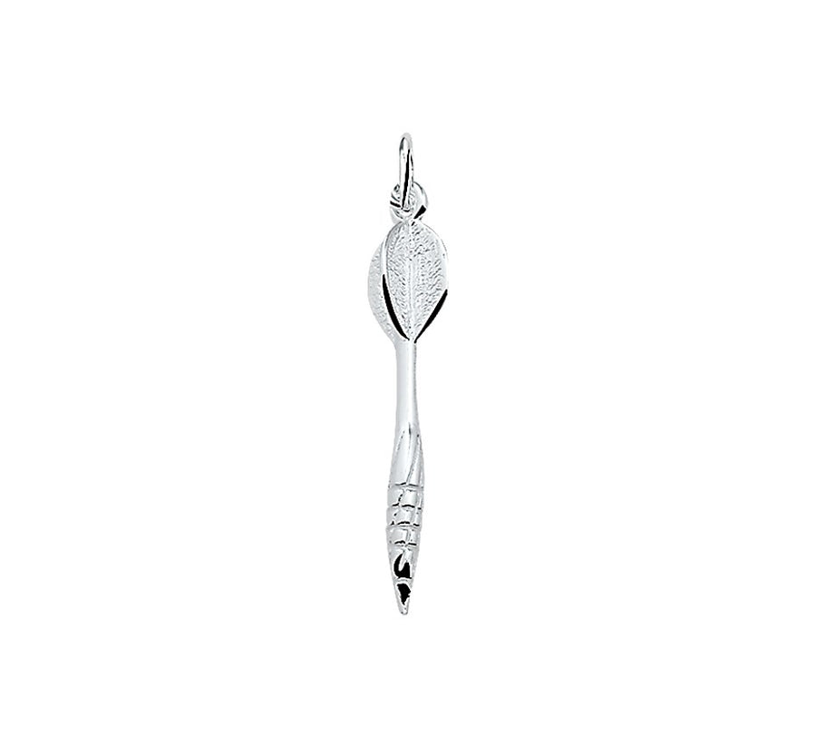 Zilveren hanger dartpijl