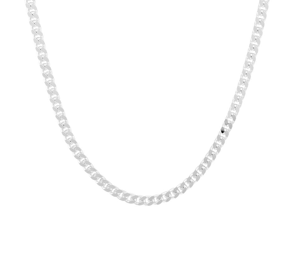 Zilveren geslepen gourmetteketting 2,8 mm