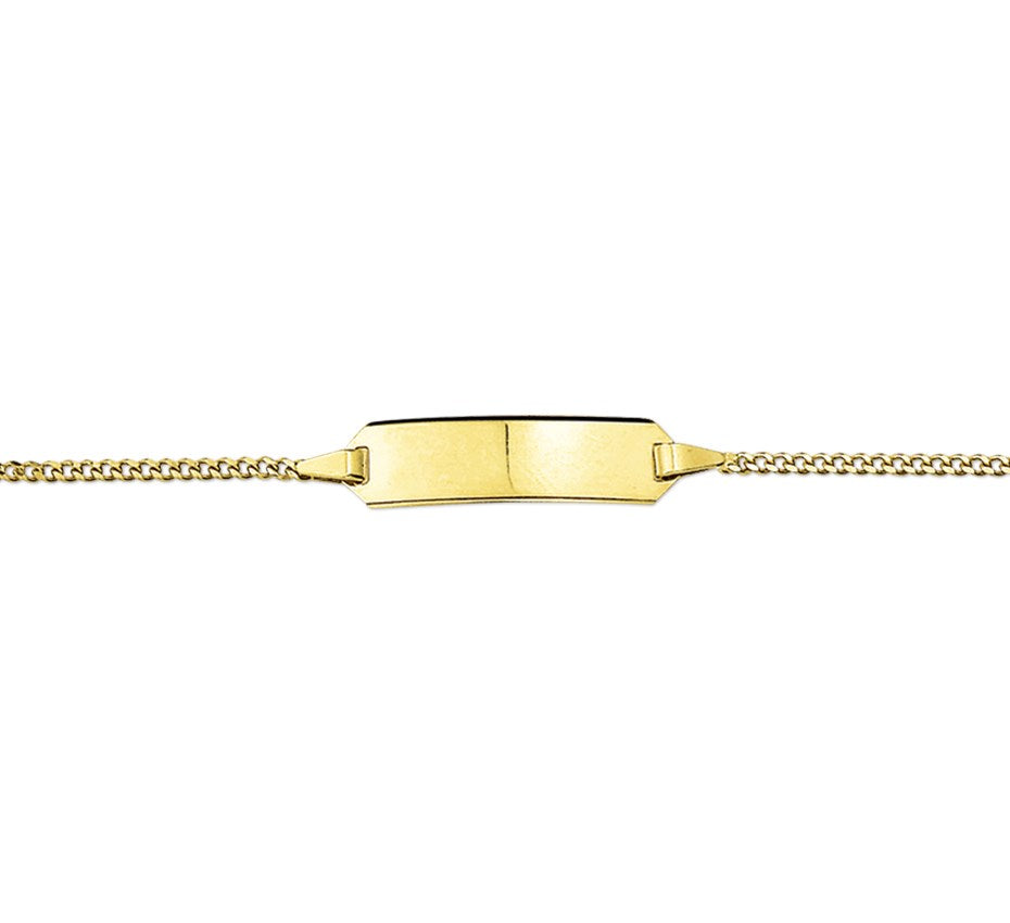 Gouden graveerarmband gourmette 13 tot 15 cm – 14 karaat