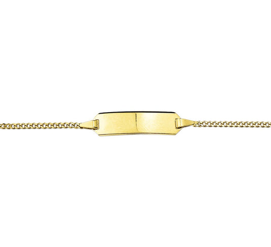 Gouden graveerarmband gourmette 13 tot 15 cm – 14 karaat